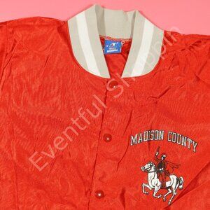 Vintage 1980s Champion Madison County Georgia Raiders S/S Satin Jacket Size L